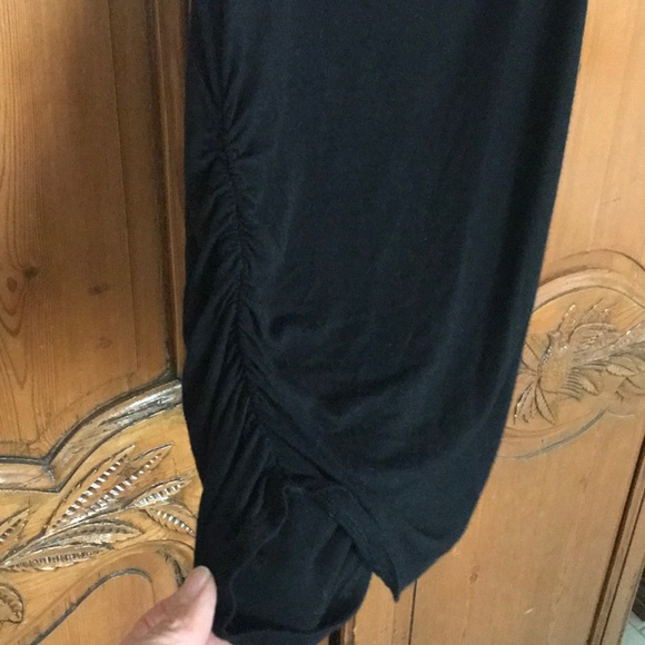 bebe Bodycon One Shoulder Black Mini Dress - Picture 4 of 7